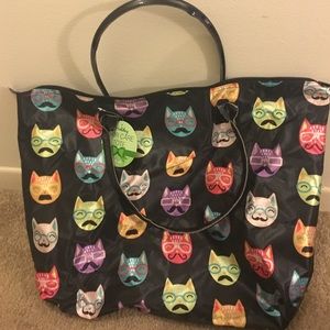 Cat with mustaches tote!