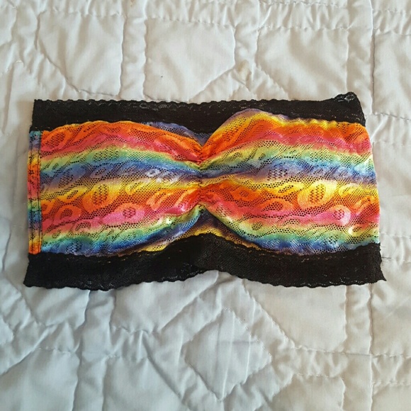 Final marked down price Lace rainbow bandeau top