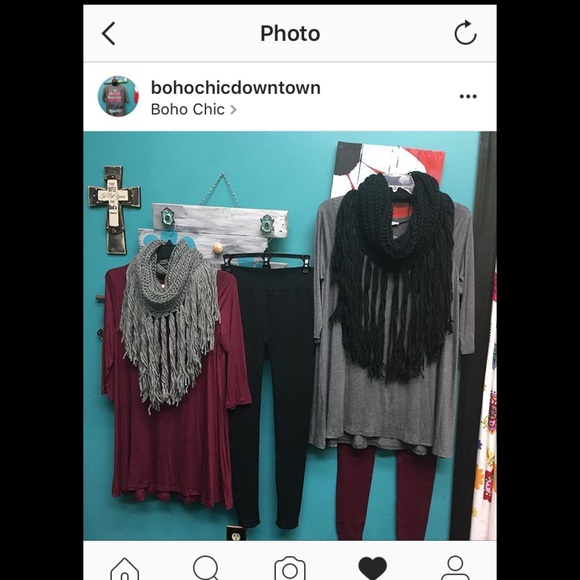 Cable knit infinity scarves