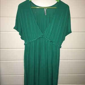 Teal braided waist dress!