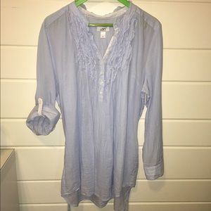 Light blue and white tunic