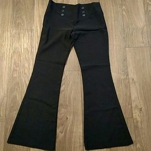 Black flare pants