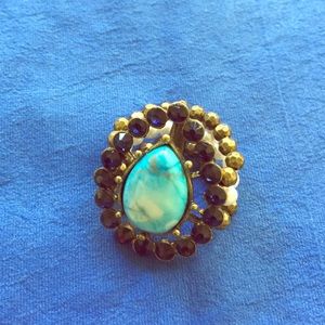 FINAL SALE! Turquoise colored stone ring.