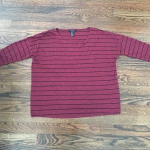 Burgundy striped long sleeve