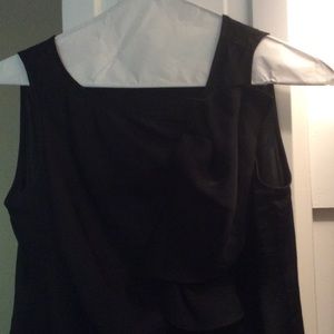 Michael  Kors sleeveless black silk shirt