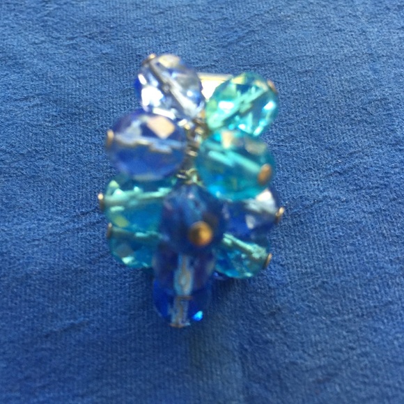 FINAL SALE!  Shades of blue stones in a fun ring!