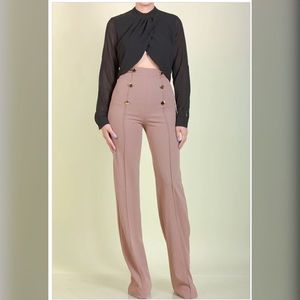Chiffon open back blouse