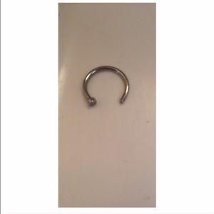 Silver nose ring