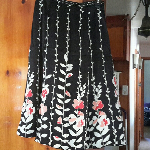Midi skirt..pure silk...size 8