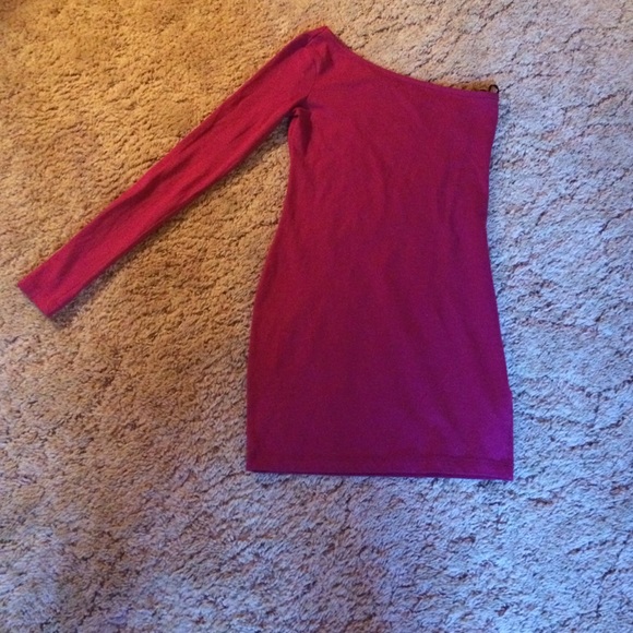 One sleeve body con dress