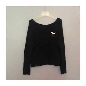 Reversible black pink sweater