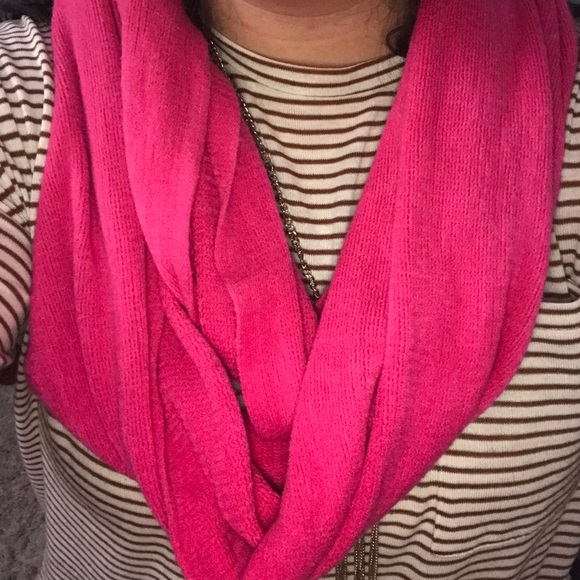 Pink infinity scarf