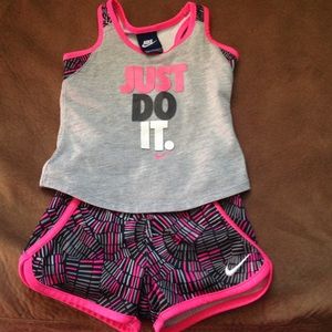Baby girl Nike shorts and tank