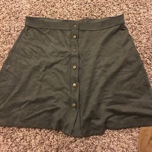 Suede Button skirt
