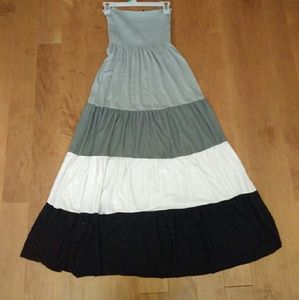 Color block maxi dress