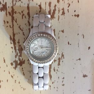White Bling Watch