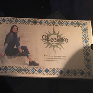 Skechers furry slip on shoes