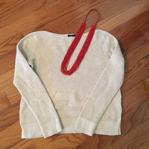 GAP waffle knit cream oatmeal sweater