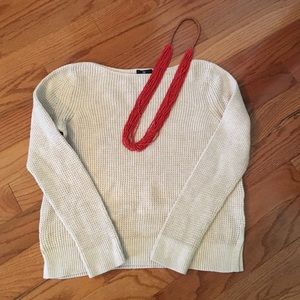 GAP waffle knit cream oatmeal sweater