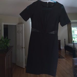 Lucca couture black dress with mesh accents