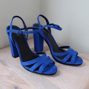 ZARA Cobalt High Heel Sandals