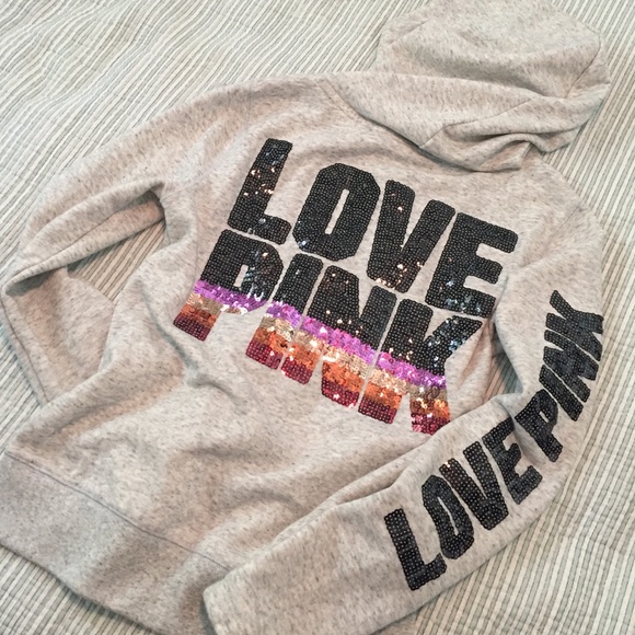 PINK Victoria's Secret Tops - Bling Hoodie