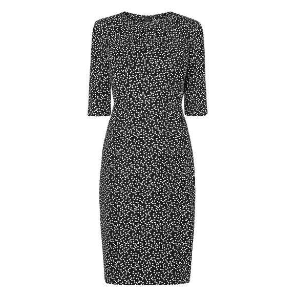 lk bennett black and white dress