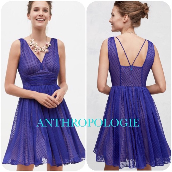 NWOT! Anthropologie Cocktail Dress Blue by HD