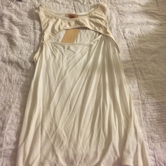Zara faux leather cut out top Sz M, NWT