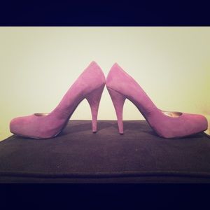 Steve Madden Trinitie purple suede heels