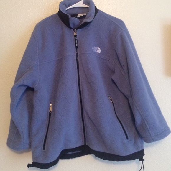 Blue North Face Fleece Zip Up Jacket