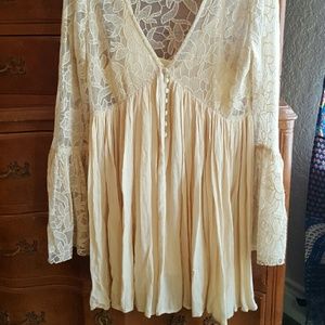 Boho bell sleeve dress