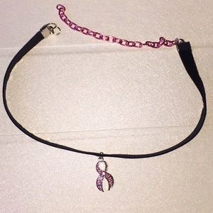 Pink Ribbon Breast Cancer Choker