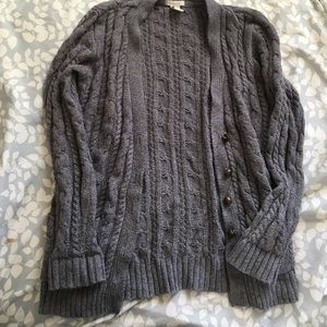 Gray Comfy Knit Cardigan