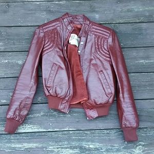Burgandy Leather Jacket
