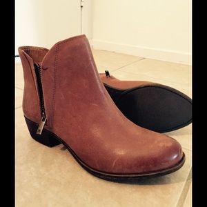 Lucky Brand Brown Leather Booties