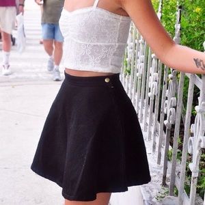 Black Jean Circle Skirt American Apparel Sz M