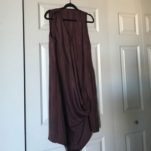 Plum midi dress