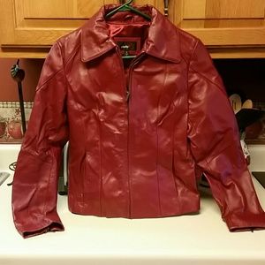 Women's Red Leather jacket