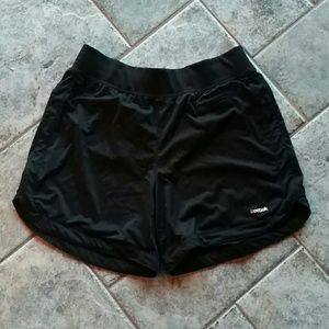 Black running shorts