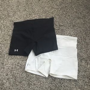 2 pairs under armour workout shorts