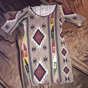 Plus Size Light Tribal Sweater Dress