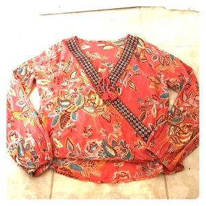 Cute salmon tie top