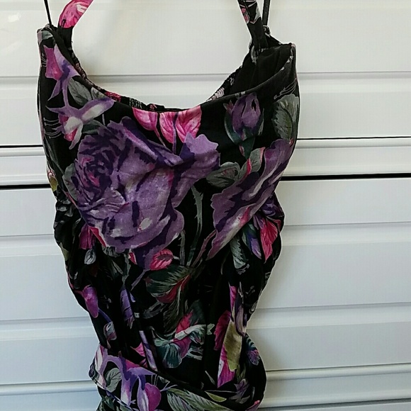 Betsey johnson silky flower dress - Picture 2 of 4