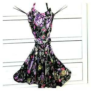 Betsey johnson silky flower dress