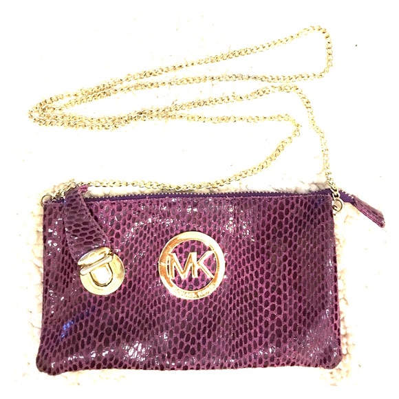 Purple snake print Michael Kors purse