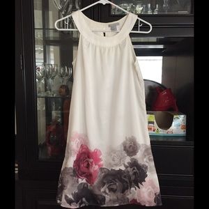 H&M white and floral dress