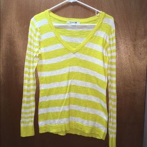 Forever 21 yellow/white stripe shirt