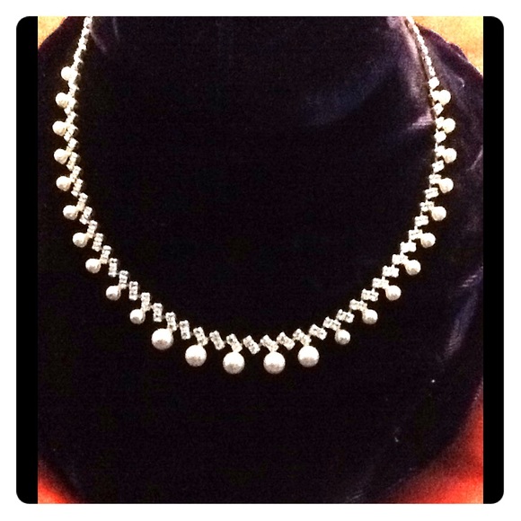 Swarovski crystal and pearl necklace