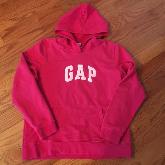 GAP hot pink/light pink logo hoodie